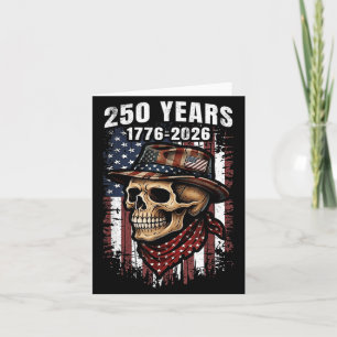250 Jahre Amerikanischer Schädel Skelett Patriotis Karte
