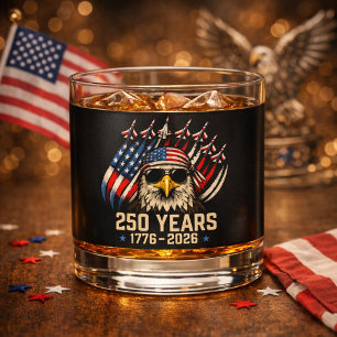 250 Jahre Amerikanischer Stolz Starker Adler Whiskyglas