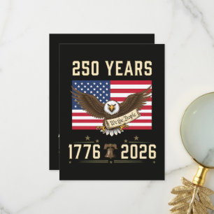 250 Jahre amerikanisches Erbe 1776 2026 Dankeskarte
