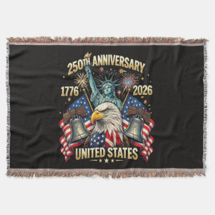 250 Jahre Amerikanisches Jubiläum 1776-2026 USA-Fl Decke