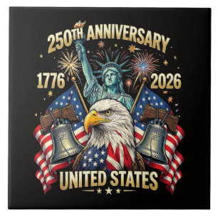 250 Jahre Amerikanisches Jubiläum 1776-2026 USA-Fl Fliese