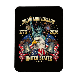250 Jahre Amerikanisches Jubiläum 1776-2026 USA-Fl Magnet