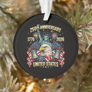 250 Jahre Amerikanisches Jubiläum 1776-2026 USA-Fl Ornament