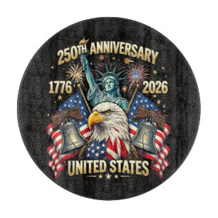 250 Jahre Amerikanisches Jubiläum 1776-2026 USA-Fl Schneidebrett