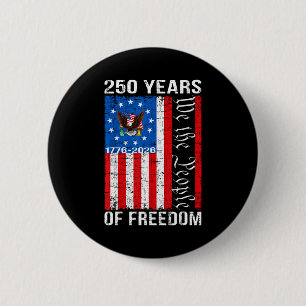 250 Jahre amerikanisches Jubiläum 250. USA-Flagge Button