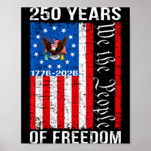 250 Jahre amerikanisches Jubiläum 250. USA US-Flag Poster