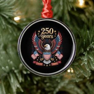 250 Jahre Amerikanisches Jubiläum Ornament Aus Metall