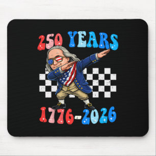 250 Jahre Ben Franklin Dabbing 1776-2026 250. Jubi Mousepad