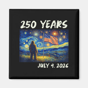 250 Jahre Bigfoot American Flag 4. Juli 250. Magnet