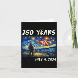 250 Jahre Bigfoot Amerikanische Flagge 4. Juli 250 Karte