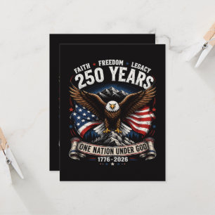 250 Jahre Eine Nation Unter Gott Adler Einladung