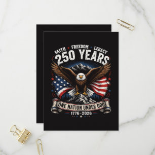 250 Jahre Eine Nation Unter Gott Adler Einladungspostkarte