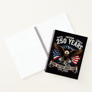 250 Jahre Eine Nation Unter Gott Adler Notizbuch