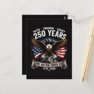 250 Jahre Eine Nation Unter Gott Adler Postkarte
