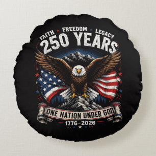 250 Jahre Eine Nation Unter Gott Adler Rundes Kissen