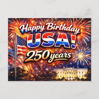 250 Jahre Exzellenz Fourth of July Liebe  Postkarte