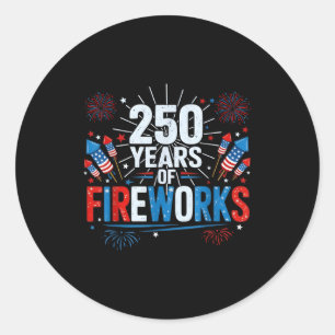 250 Jahre Feuerwerk 1776-2026 Semiquincentennia Runder Aufkleber