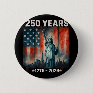 250 Jahre Flagge Statue der Freiheit 1776-2026 250 Button