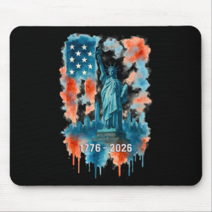 250 Jahre Flagge Statue Of Liberty 1776-2026 250. Mousepad