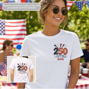 250 Jahre Frauen T-Shirt Amerika Jubiläum Tri-Blend Shirt