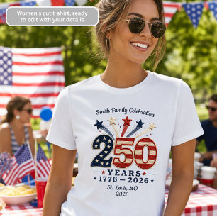 250 Jahre Frauen T-Shirt Amerika Jubiläum Tri-Blend Shirt