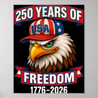 250 Jahre Freiheit 1776 2026 Ld Adler 250. Geburts Poster