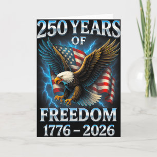 250 Jahre Freiheit 1776 2026 Ld Eagle 250. Geburts Karte