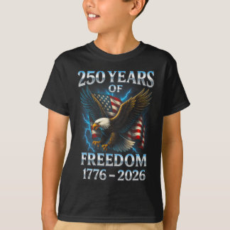 250 Jahre Freiheit 1776 2026 Ld Eagle 250. Geburts T-Shirt