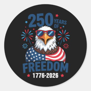 250 Jahre Freiheit 1776 2026 Patriotischer Ld Adle Runder Aufkleber
