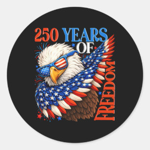 250 Jahre Freiheit 1776 2026 Patriotischer Ld Adle Runder Aufkleber