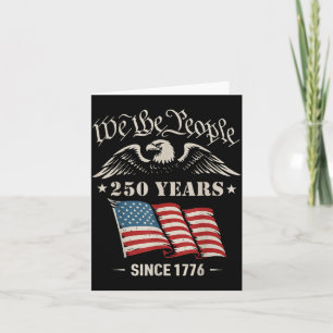250 Jahre Freiheit 1776 2026 Patriotischer Weißkop Karte