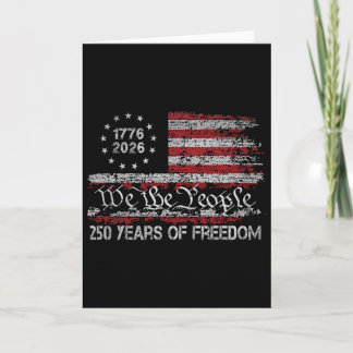 250 Jahre Freiheit 1776 2026 USA-Flagge 250. Gebur Karte