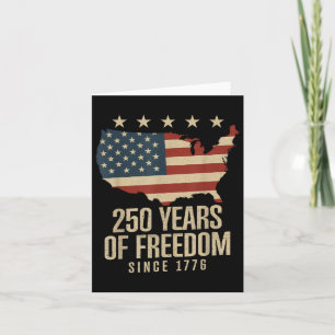 250 Jahre Freiheit 250. Geburtstag Amerika Flagge  Karte