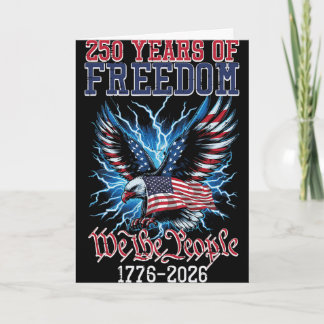 250 Jahre Freiheit Amerikanische US-Flagge 250. Ja Karte