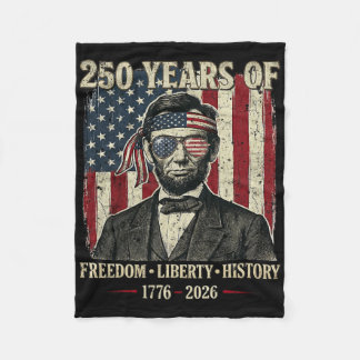 250 Jahre Freiheit Liberty Geschichte Abraham Linc Fleecedecke