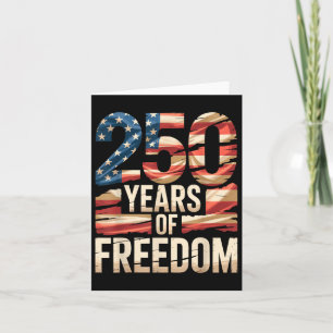 250 Jahre Freiheit Patriotic USA Flag S Karte