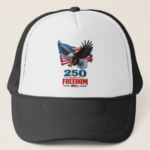 250 Jahre Freiheit Patriotischer Adler Amerikanisc Truckerkappe