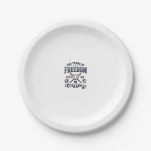 250 Jahre Freiheit Patriotisches Baseball-Design_1 Pappteller