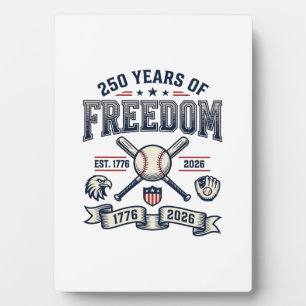250 Jahre Freiheit Patriotisches Baseballdesign_1 Fotoplatte