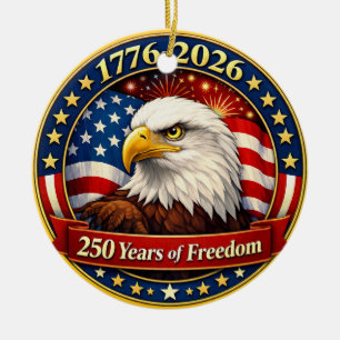 250 Jahre Freiheit Rund Ornament
