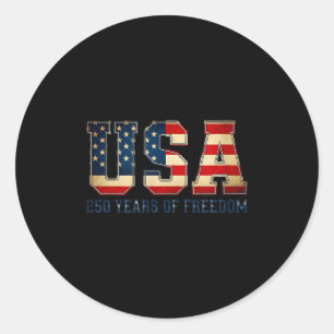 250 Jahre Freiheit USA 1776 2026 4. Juli Runder Aufkleber