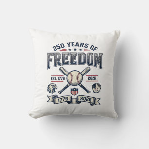 250 Jahre Freiheits-Patriotisches Baseball-Design_ Kissen