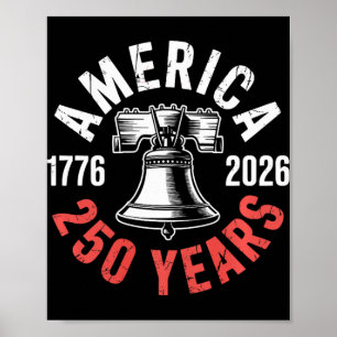 250 Jahre Freiheitsglocke 1776-2026 USA Amerikanis Poster