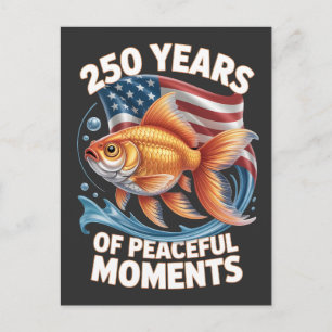 250 Jahre friedliche Momente Goldfisch Kunst Postkarte