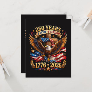 250 Jahre Glaube Freiheit Adler Patriotisch Einladung