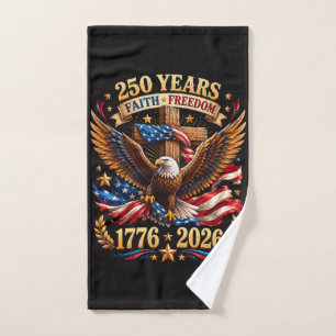 250 Jahre Glaube Freiheit Adler Patriotisch Handtuch