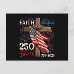 250 Jahre Glaube und Freiheit 4. Juli Shirts Chr Postkarte