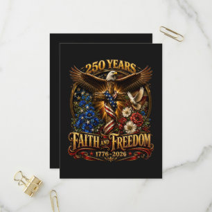 250 Jahre Glaube und Freiheit Amerika Einladungspostkarte