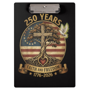 250 Jahre Glaube und Freiheit Christlich Klemmbrett