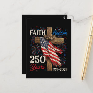 250 Jahre Glaube und Freiheit Christlich Postkarte